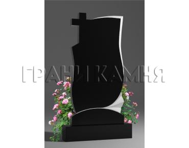 Вертикальный гранитный памятник резной с крестом № 88/10
