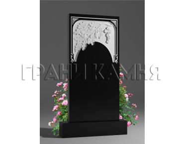 Вертикальный гранитный памятник резной с крестом № 128/10