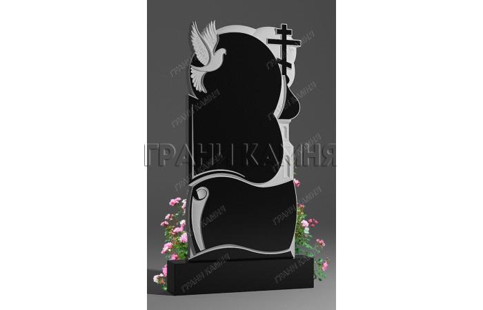 Вертикальный гранитный памятник резной № 133/10