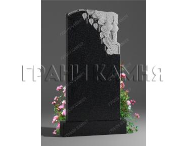 Вертикальный гранитный памятник резной с церковью № 274/10