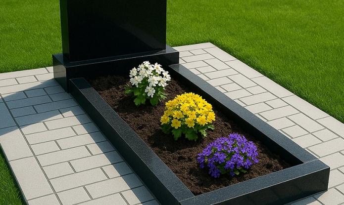 Укладка плитки на могилу