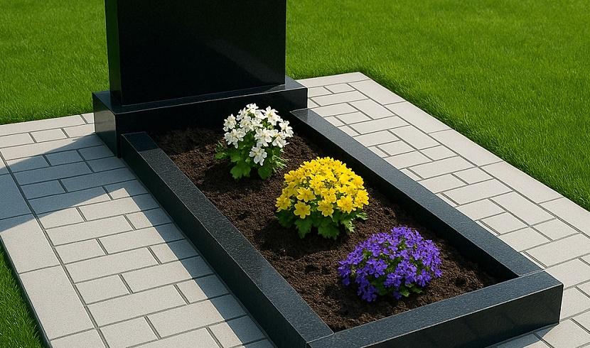 Укладка плитки на могилу