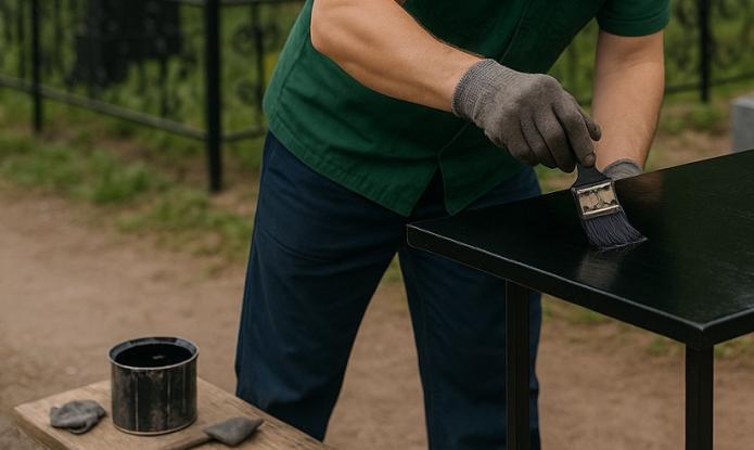 Покраска стола, лавочки или креста