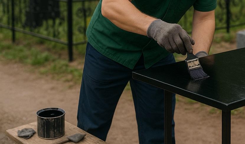 Покраска стола, лавочки или креста