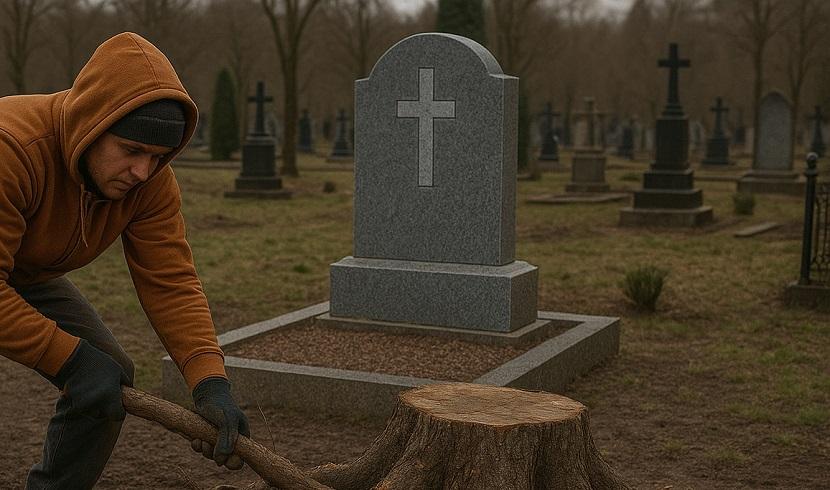 Выкорчевка пня